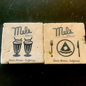 Set of 2 “vintage” look travertine tiles.
Famous Mel’s Diner in Santa Monica.